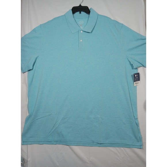 St. John's Bay Other - St John's Bay‎ Polo Men's 4XL Blue Delphnium Heather Comfort Stretch Classic Fit